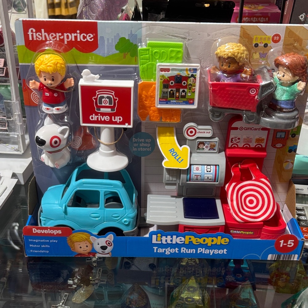 Fisher-Price Little People Drive Up Playset - Blue and Red